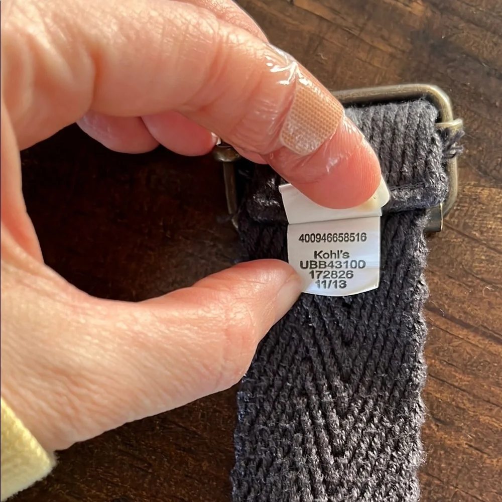 Gray fabric belt for boys